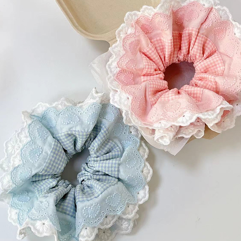 Stora hårband för kvinnor i spets, rutigt hårband, hästsvanshållare, hårknyte, hårring, gummiband, håraccessoarer för kvinnor, huvudbonader