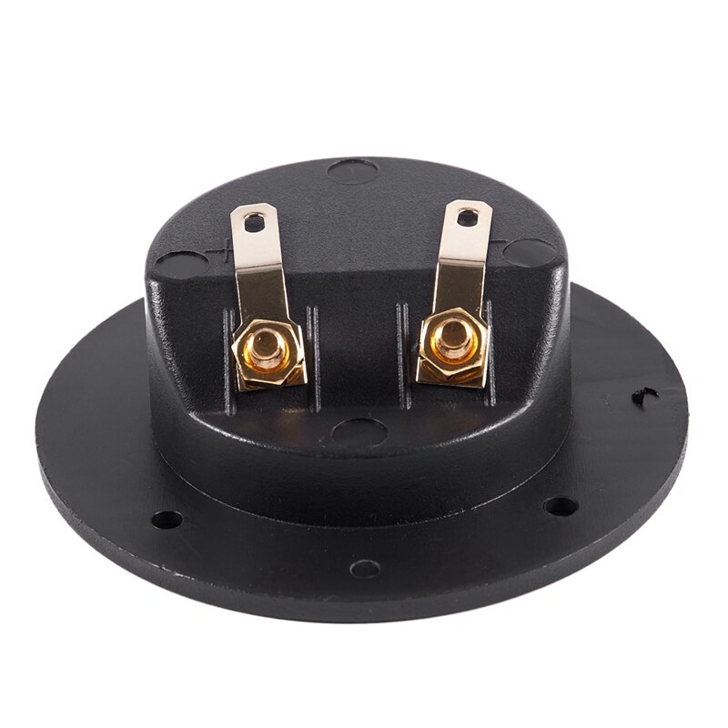 1x 2-Way Speaker Car Box Terminal Round Spring Cups & 8Pcs Gold Plated Amplifier Speaker Binding Post 4mm