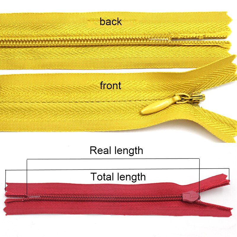 10 stk hvid sort 15cm lange usynlige lynlåse diy nylon spole lynlås til beklædningssyning håndværk tøj tilbehør