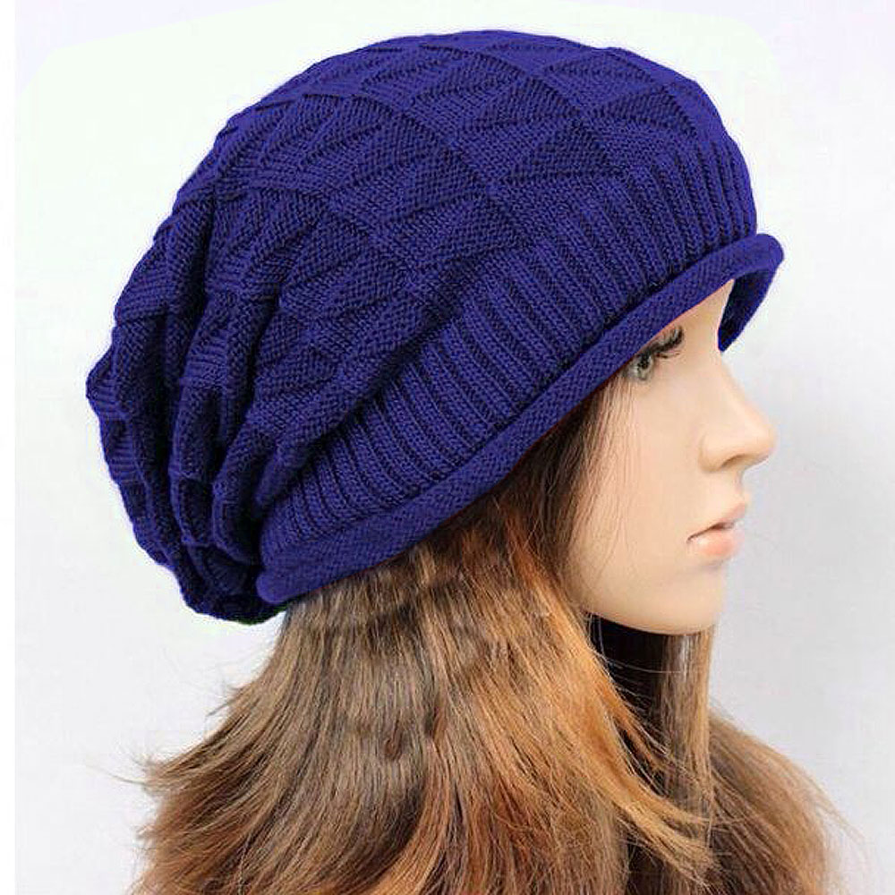 Efterår toca gorros hue vinter strik uld hue afslappet unisex kasketter herre og dame huer strikket gorro varm nc: Blå