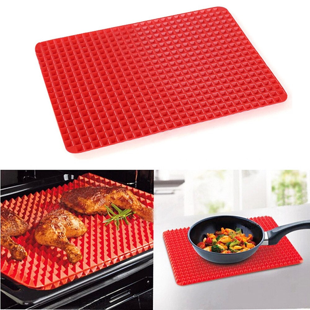 41*28.5cm piramide pan antiaanbak vetverminderende siliconen bakmat oven bakmat afdekplaat bakplaten keukengereedschap  d30 jan 30