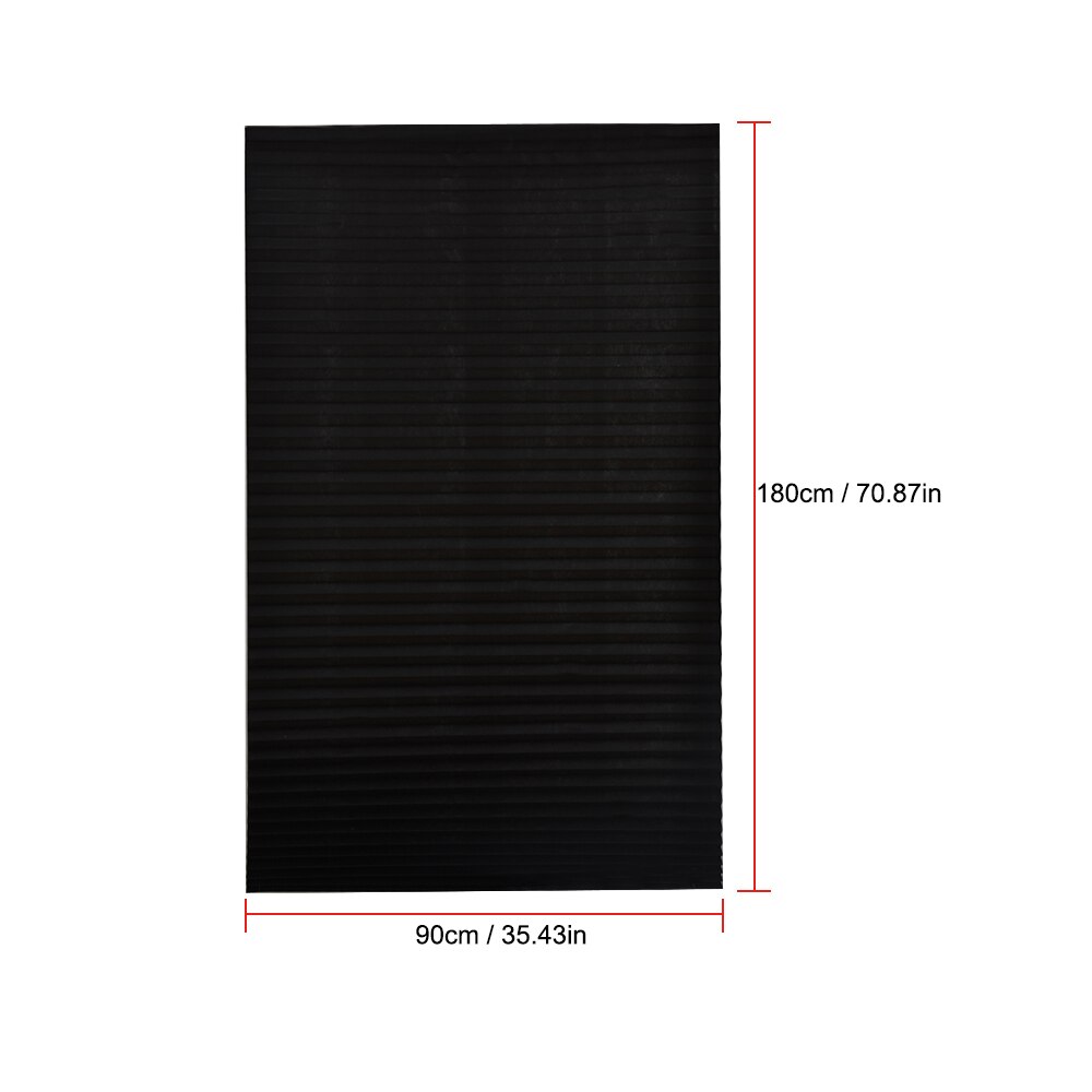 Mørklægning plisserede vinduesgardiner vinduesgardin mørklægningsblok trådløs sort 35 " x59 "