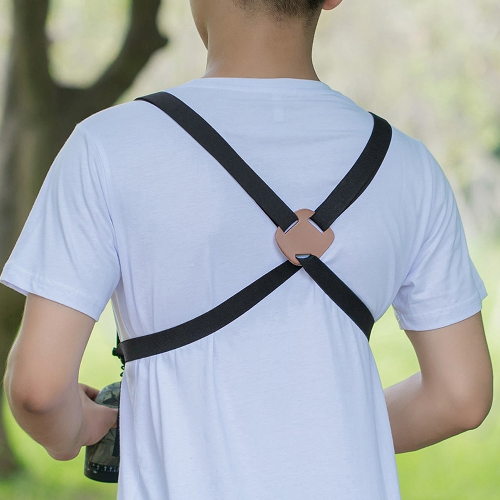 Durable Adjustable Size X Shaped Hiking Nylon Camera Rangefinder Quick Release Outdoor Simple Binocular Harness Strap Ergonomic