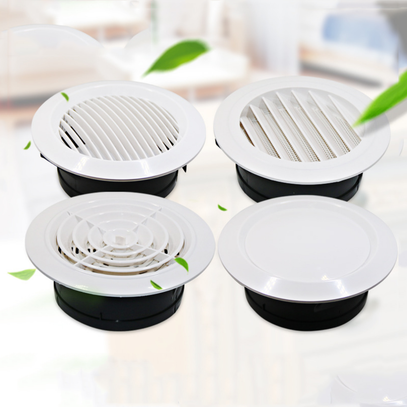 ABS Indoor Air Venting Cap Fresh Air Ventilation Cap Air Conditioning Exhaust Vents Against Insects Bird Plastic Round Vent Cap