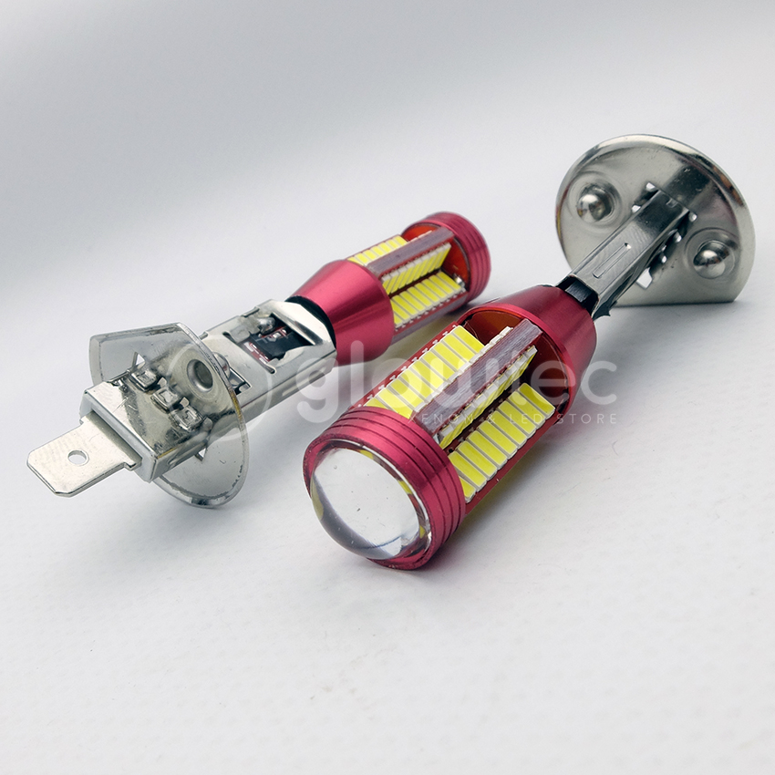 H1 78 SMD 4014 lens LED-koplamplamp 78smd Lamp externe mistlamp lampen Wit 12V tot 18V