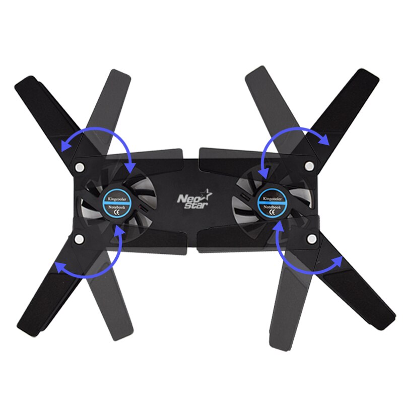 Rotatable USB Fan Cooling Pad 2 Fans Cooler Notebook Cooler Computer USB Fan Stand For 8-14 PC Laptop PC Computer Peripherals