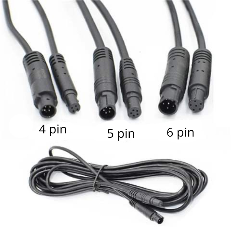1-5M 4 5 6 pin core Male to Female Cord Car Rear View vehicle DVR Camera Extension connector Cable cord HD Monitor Camera Wire