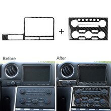 2 Stuks Gps Panel Sticker Vervanging Zwart Decoratie Voor Nissan GT-R R35 08-16 Links Navigatie