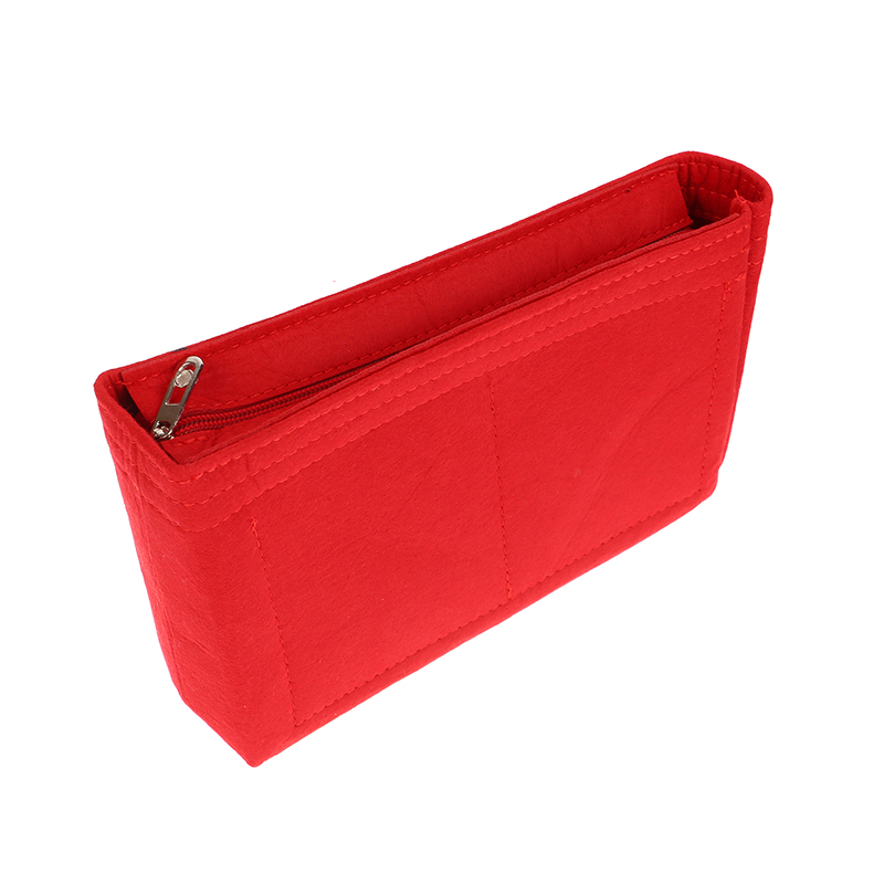 Filcowa torba z wkładką pasuje do torebek kosmetycznych Torebka z wkładką Filcowa torba do makijażu Wsparcie Podróżna przenośna wkładka do torebki Organizer: Rose Gold