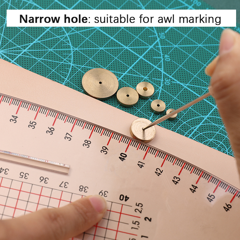 MIUSIE 6 Pcs Set Circular Alignment Regulation Position Gauge Margin Gauge, Marking, Positioning, Brass Margin Gauge