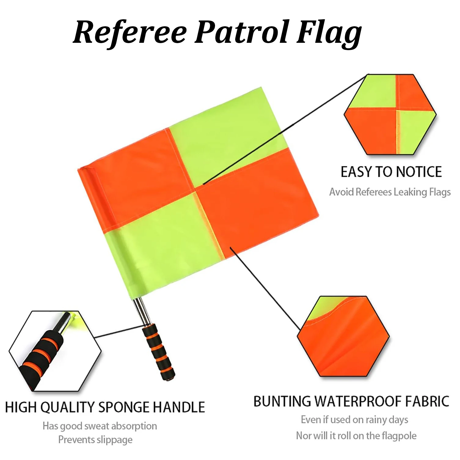 Drapeau d'arbitre de Football, jeu de foire , Match de sport, homme de ligne de Football, drapeaux imperméables, équipement d'arbitre de jeu de sport