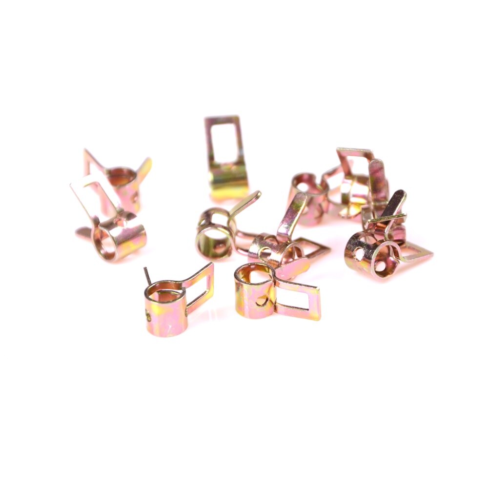 10Pcs/Lot 5-10mm Motorcycle Spring Clip Vacuum Fuel Hose Line Silicone Pipe Tube Band Clamps Fastener