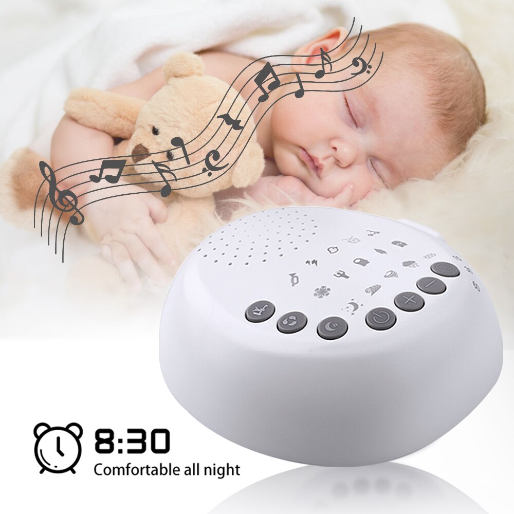 Baby Slaap Witte Ruis Machine Voice Sensor Usb Oplaadbare Rustgevende Muziek Automatische Timer Baby Volwassen Slaap Ontspanning Rustgevende