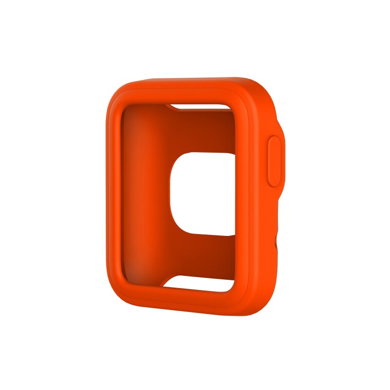 Coque de protection en Silicone souple pour Xiaomi Mi Watch Lite, cadre de bord, coque de protection antichoc pour étuis de montre Redmi: orange