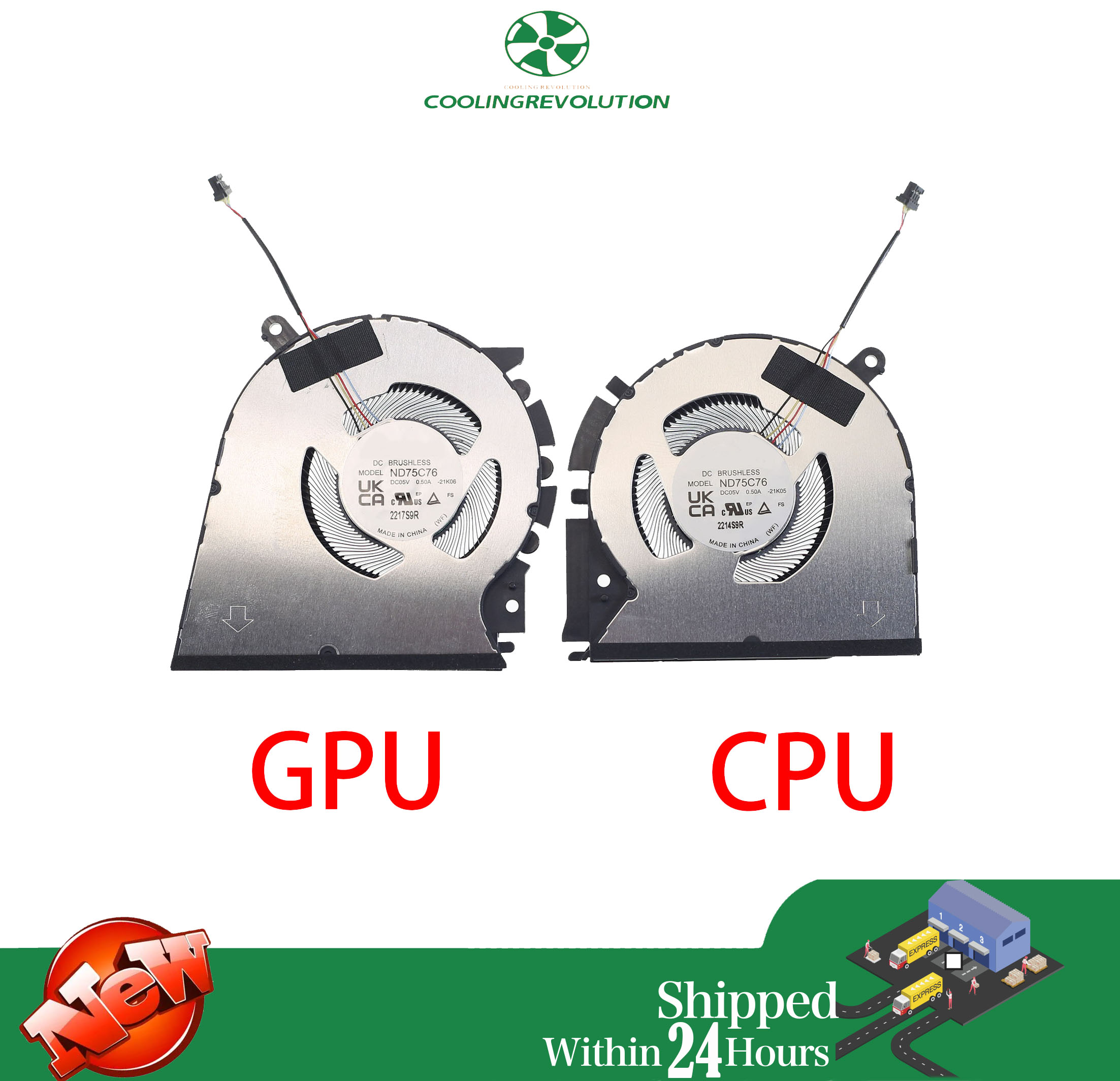 Laptop CPU GPU Cooling Fan ND75C76 For ASUS PRO 14 M3401Q K3400P M3400QA M7400 M7400Q X7400