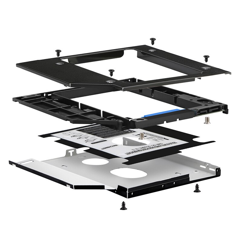 Hdd Caddy 12.7Mm Aluminium Optibay SATA3.0 Harde Schijf Behuizing Dvd Adapter 2.5 "Ssd Voor