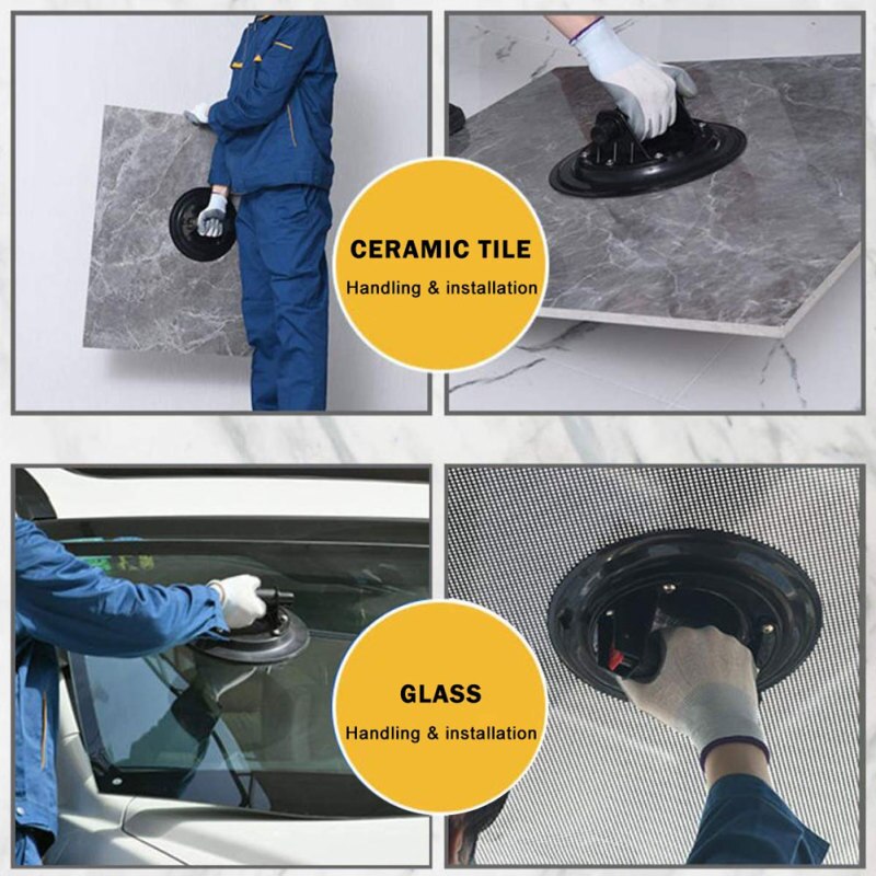 8-Inch Vacuüm Zuig Cupor 220Kg Met Handvat Voor Graniet &amp; Glas Tillen Venster Vervanging Zuignap Voor tegel Handling Gereedschap