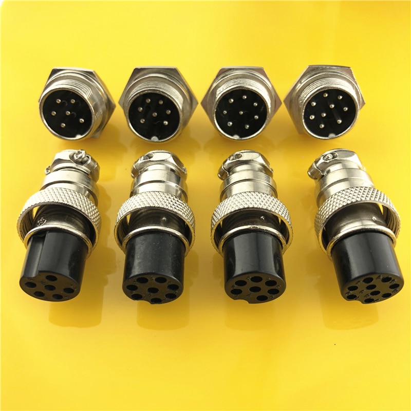 1 set GX16 2/3/4/5/6/7/8/9 Pin Male & vrouwelijke 16mm Draad Panel Ronde Connector Deksel Cap L70-78 Luchtvaart Connector Socket Plug