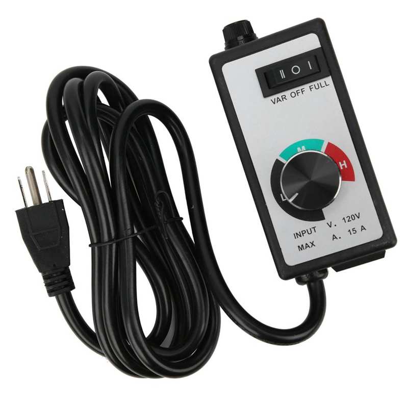 Fan Speed Controller Variable Adjuster Electronic 120V 1500W 15A US Plug 2 Meter Cord Electronic Speed Controller