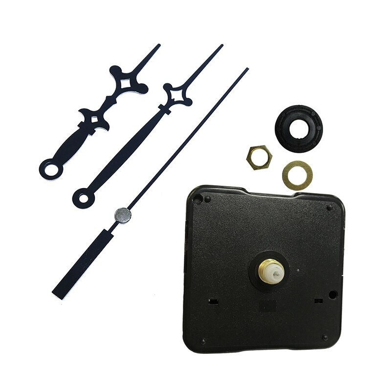 Cute DIY Clock механизм для часов Black Metal Needles Silent Clock Movement Replace Accessories Clockwork Fittings Metal Hook
