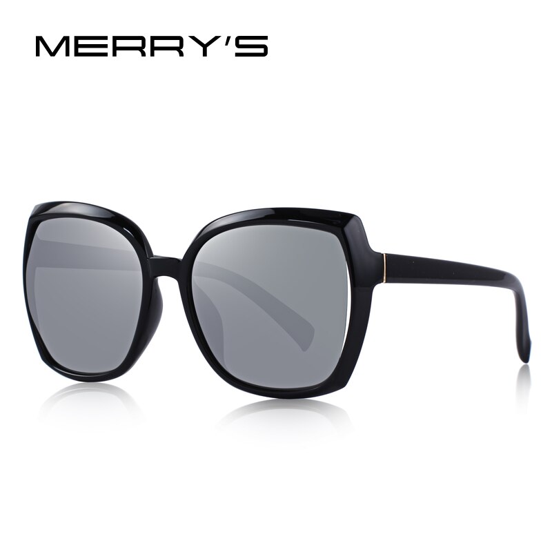 MERRYS Women Cat Eye Sunglasses Lady Polarized Driving SunGlasses 100% UV Protection S6087: C04 Silver
