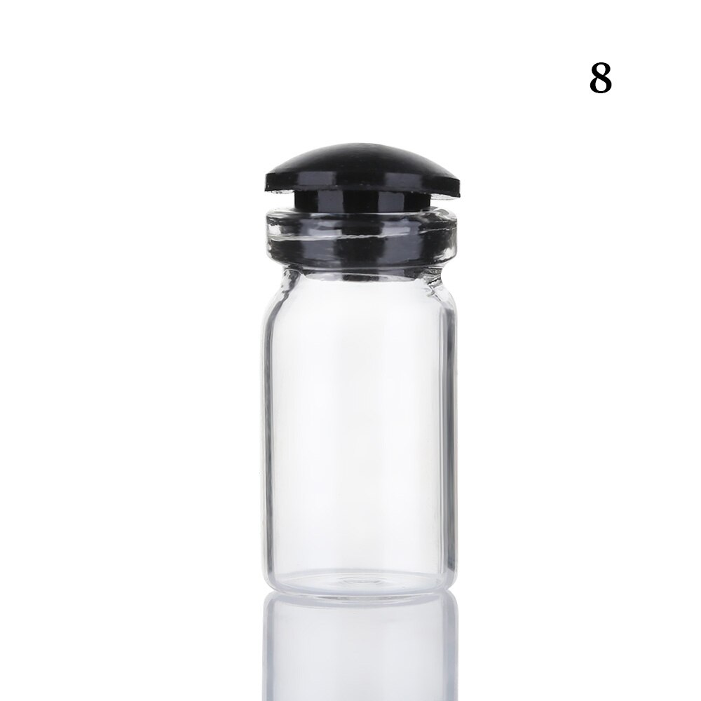 5 st/set liten flaska glasburkar gör-det-själv hantverksbehållare mini billiga meddelandeflaskor prydnadsföremål korkpropp murare burk heminredning: Stil 8