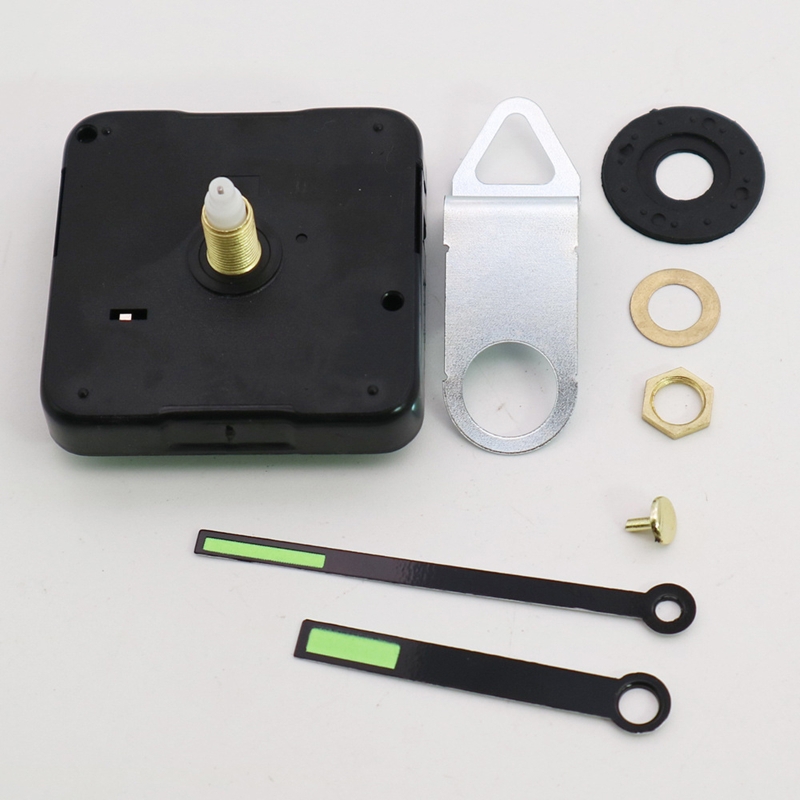 Quartz Clock Movement Mechanism Kit Long Shaft Clock with Different Clock Hands for DIY Clock Repair Parts Replacement