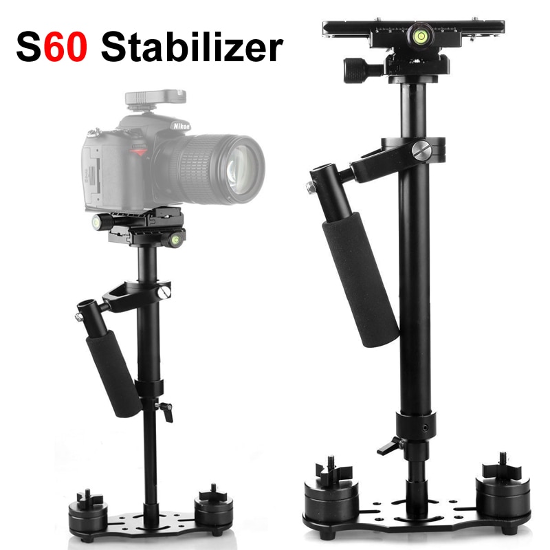 Foto Aluminium Legierung Handheld 60cm Stabilisator Fotografie Schießen DSLR Steadycam für Kanon Nikon Sony SLR Camcorder S60
