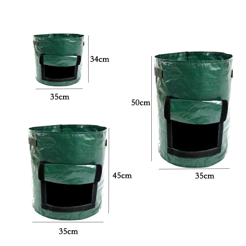 Garden PE Compost Bag Vegetable Seedlings Planting Potatoes Grow bag Kitchen Yard Compostable bags Planter Seedling Bags Pot