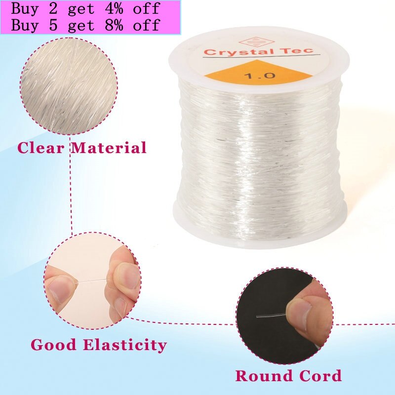 0.5-1.0mm przewód elastyczny koraliki na nitkach rozciągliwy sznurek Fibre Crafting Line do tworzenia biżuterii DIY koraliki Pony koraliki bransoletki