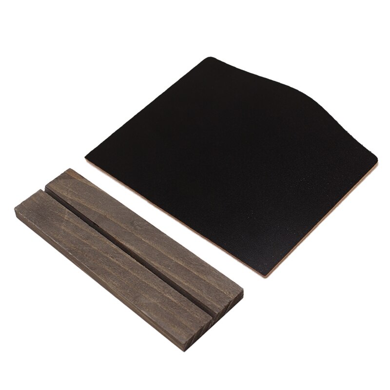 4pcs Double Sided Wooden Blackboard Square Message Board With Holder Small Note Chalk Board Home Decor