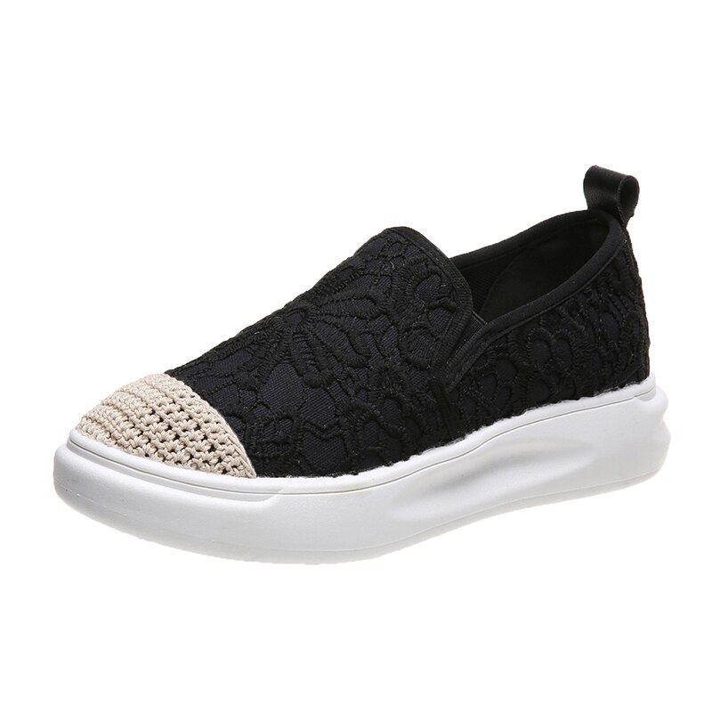 Tennis d&#39;été à plateforme pour femmes, chaussures d&#39;athlétisme, de Fitness, noires, beiges, en maille,: Black / 9