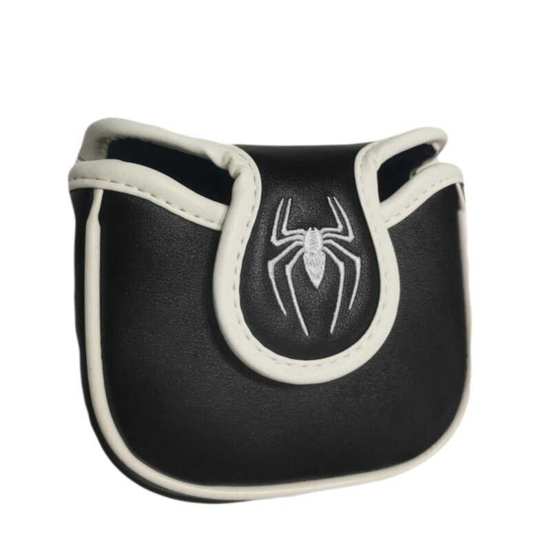 Putter Cover Golf Mallet Putter Head Cover Headcover PU Leather Spider Magnetic Closure