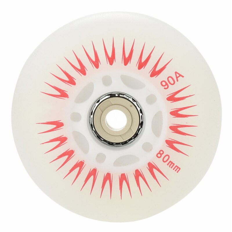 Outdoor LED Light Inline Sliding Flash PU Roller Wheels 80mm Inline Skating Flashing Wheel Rollerblade Replacement Durable: Red