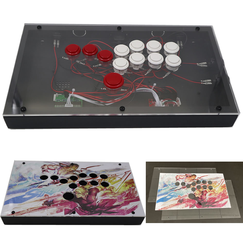 Panel de bricolaje para RAC-J800B, Mando de juego de todos los botones, estilo Hitbox, Arcade, Fight Stick