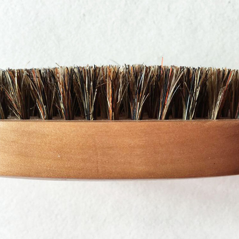 Mannen Snor Baard Brushround Kapper Salon Haar Sweep Borstel Scheren Facial Borstel Rubber Hout Kam Borstel