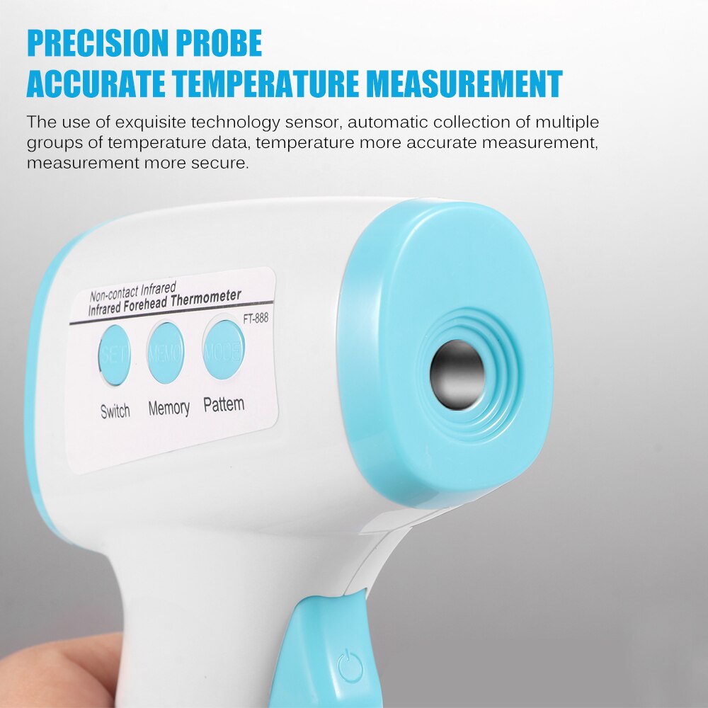 Tioodre Handheld Infrarood Voorhoofd Thermometer Contactloze Digitale Thermometer Temperatuur Gun Nauwkeurige Voor Baby Volwassenen Huisdier