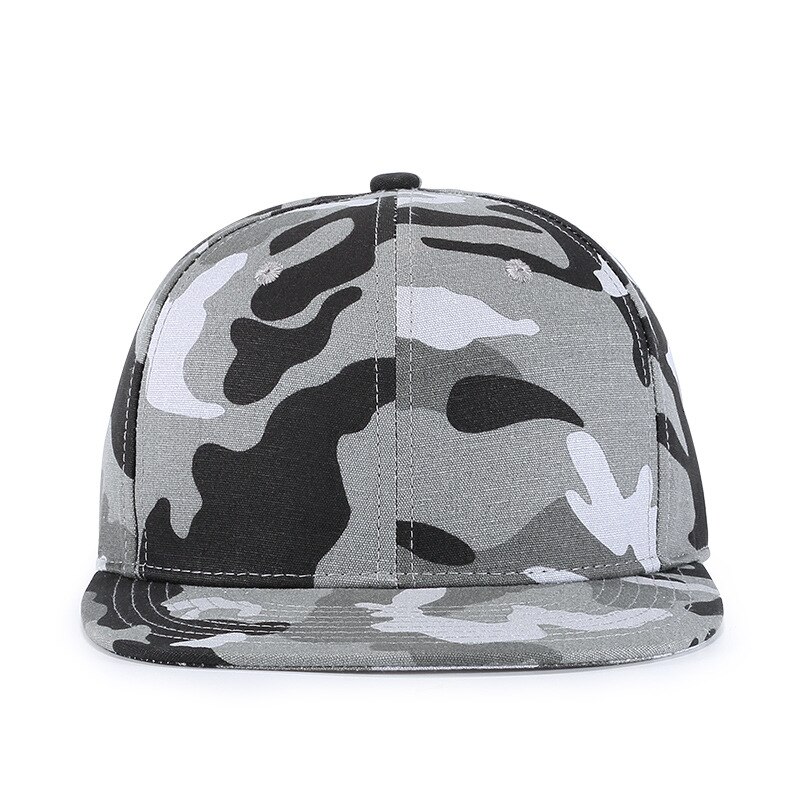 Kamouflage keps platt topp män hip hop hatt bomull