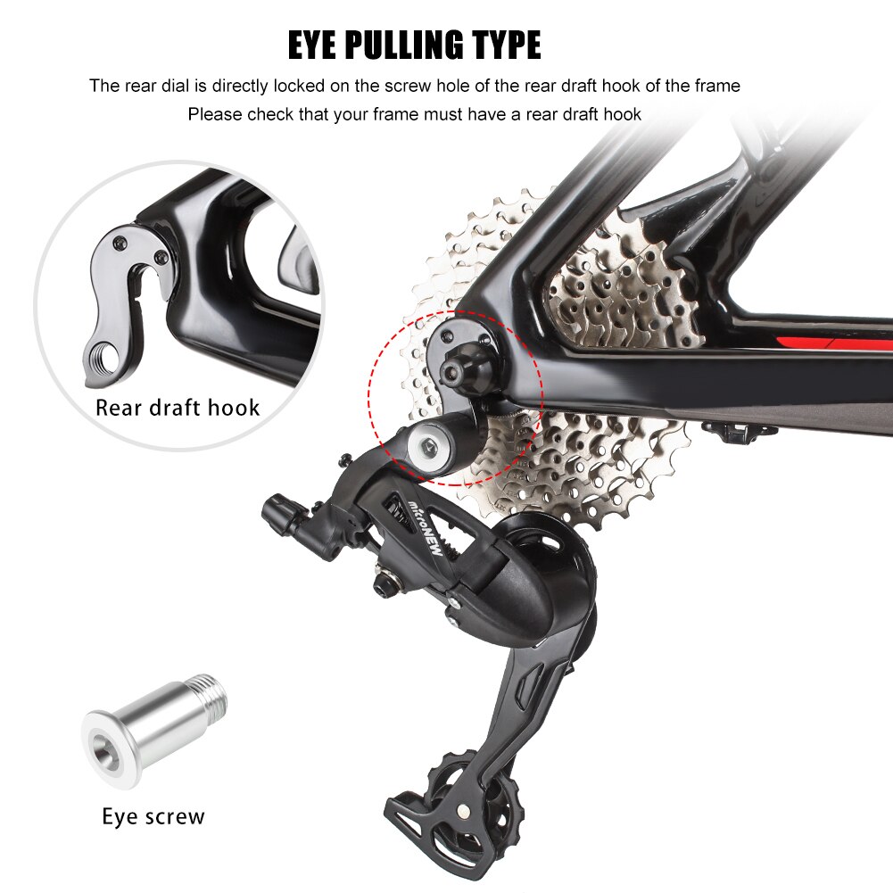 Plastic Steel Bicycle Rear Derailleur Bike Rear Trigger Shifter Shift Lever Cycling Parts Riding Accessories 7/8/9S 10S 11S