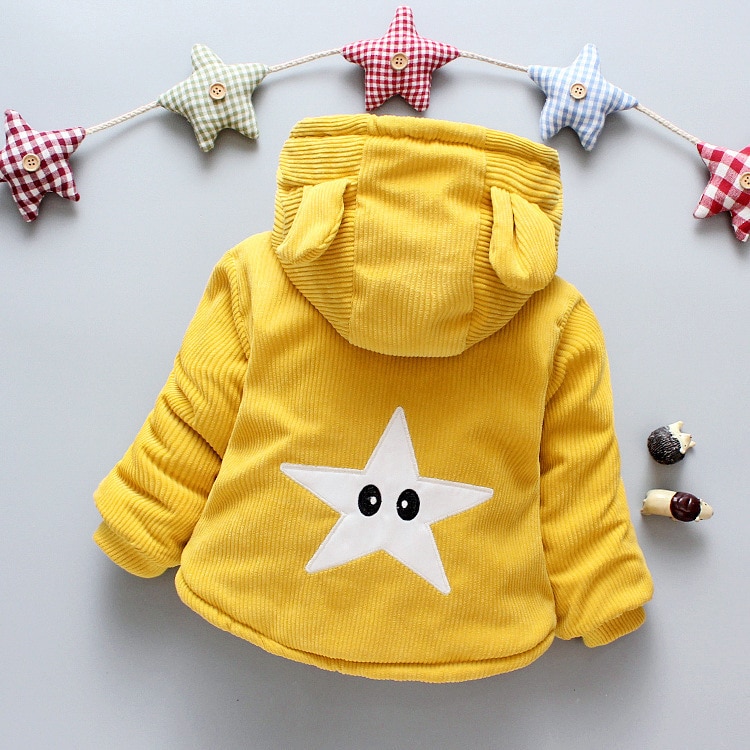 Baby Jongens Winter Jassen Baby Jongens Katoen Toevallige Cartoon Plus Fluwelen Bovenkleding Voor Peuter Jongens Kids Dikke Warme Hooded jassen