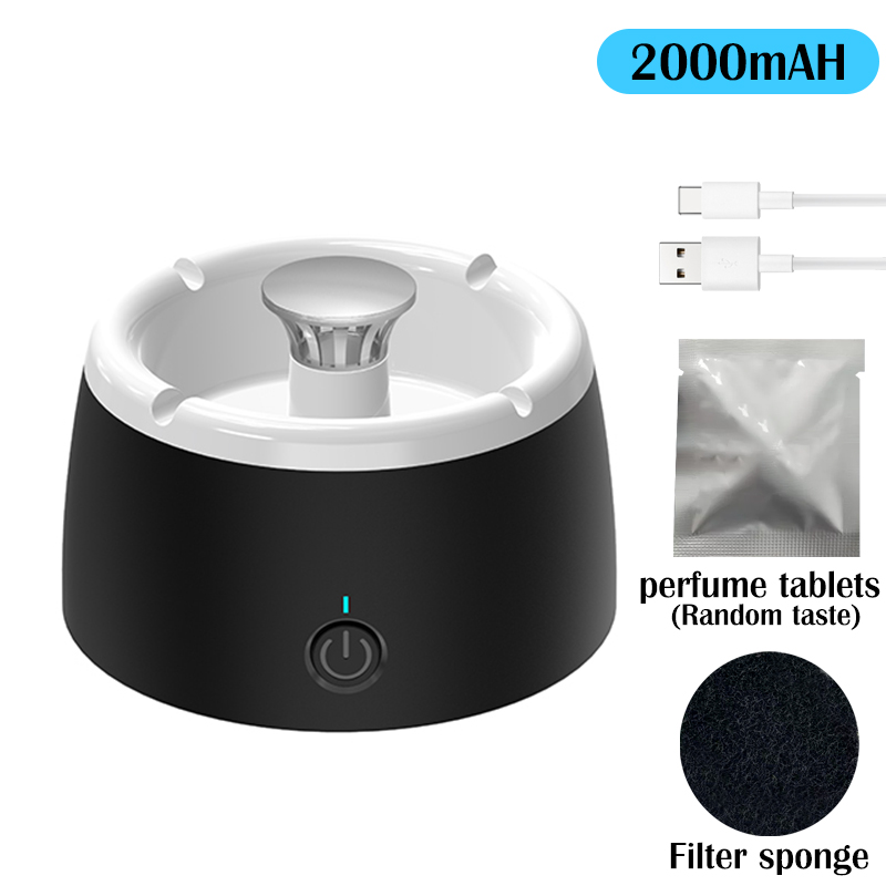 Aschenbecher mit Luft reinigung USB-Aufladung Rauch automatische Entfernung Aschenbecher Rauch abscheider Luft reiniger Aschenbecher für zu Hause: Licht Grau