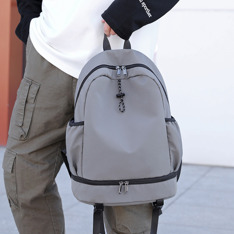 Freizeit Teen Rucksack Männer Schwarz Oxford Casual Student Rucksack Hohe Schule Tasche für Teenager Jugend Bagpack Große Kapazität: Hellgrau