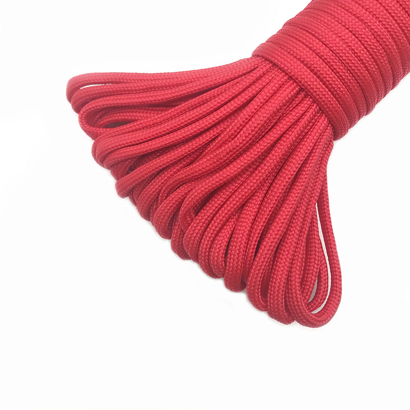 4 maten dia. 4 mm 7 standcores paracord 550 voor survival parachutekoord lanyard klimmen camping touw wandelen waslijn armband: Oranje / 10M