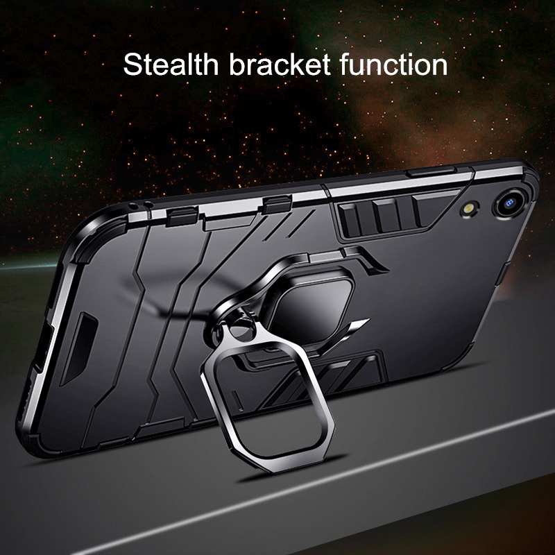 For Huawei Honor 8s Case Ring Holder Armor Bumper Back Cover For Honor 8s 5.71"Phone Case Finger Ring Shockproof Fundas