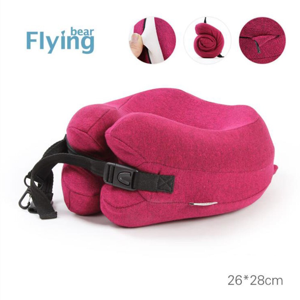 Travel Pillow–Memory Foam Neck Travel Pillows for Airplanes Trains Offices and Home,Neck and Head Support Pillow Sleeping Rest: Red