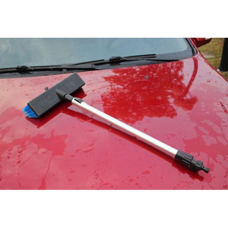 Car Flow-through Wash Brush Telescoping Handle Soft Cleaning Head RV Truck Wash Trailer