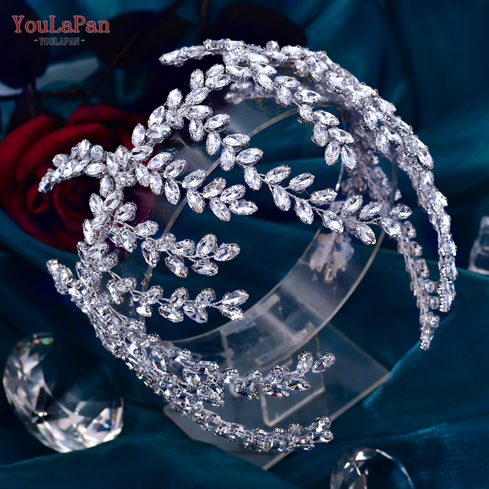 YouLaPan HP496 Strass Bruidshoofdband Boheemse Bruidshaaraccessoires Vrouw Hoofddeksel Bruiloft Haaraccessoires Bruid Tiara: Goud-kleur