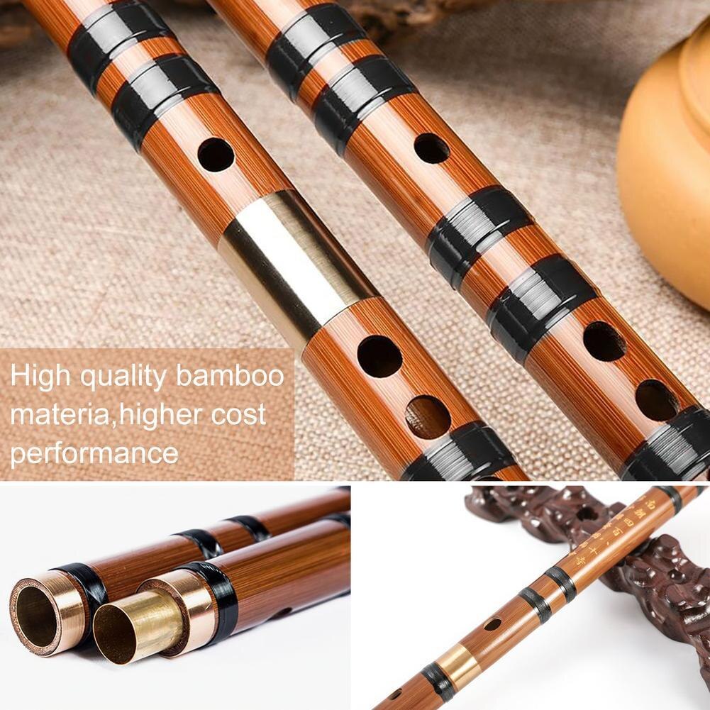 Flauta de bambú Dizi para principiantes, instrumento Musical tradicional chino de , Color madera, CD EFG, llave transversal