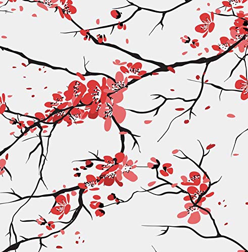 Jul kirsebær sakura mønster bakgrunn veggteppe vegg kunst