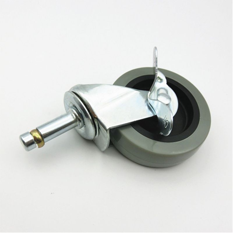 5 Pcs Office Chair Caster Wheels with Brake Replacement Chair Csters Soft Safe Rollers Furniture Hardware